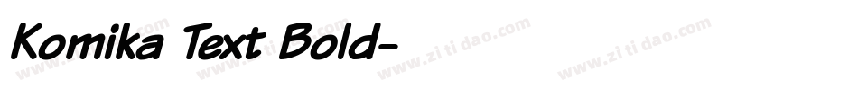 Komika Text Bold字体转换